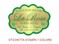 Etichette adesive per fioristi, fiorai e vivaisti (mm 49X36)  (cod.4G)